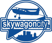 Skywagon City logo in blue